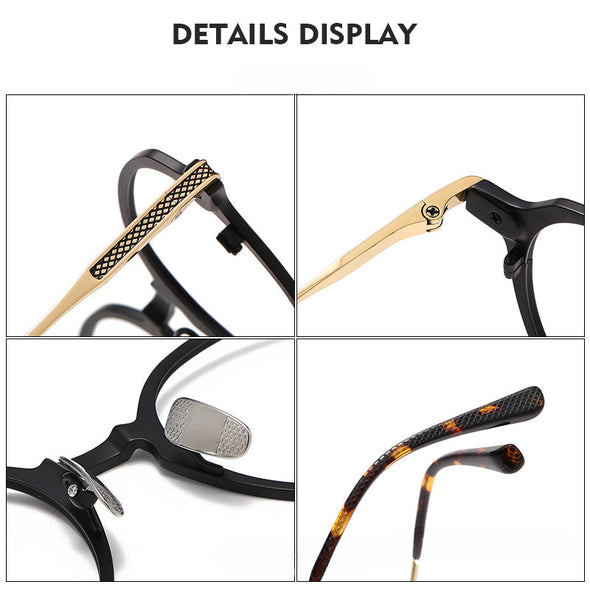 Titanium Vintage Round Eyeglasses Frames DTX426