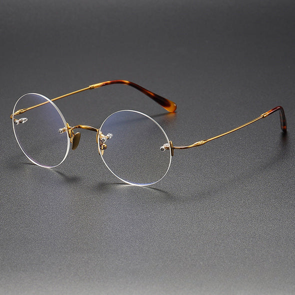 Titanium Rimless Oval Glasses Frames ZY007