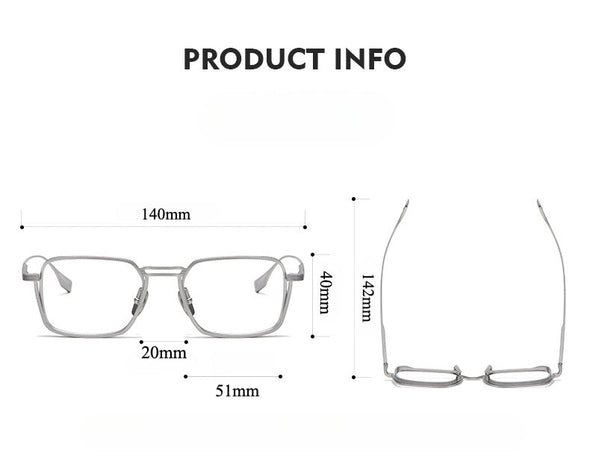 Retro Titanium Ultra-Light Glasses Frame DLX125