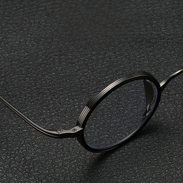 Titanium Vintage Round Eyeglasses Frames KMN122