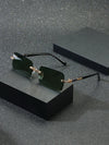 1pair Men Square Frame Fashion Glasses Travel Accessories