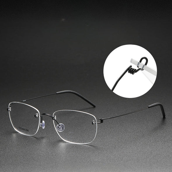 Retro Titanium Rectangle Glasses Frame 297