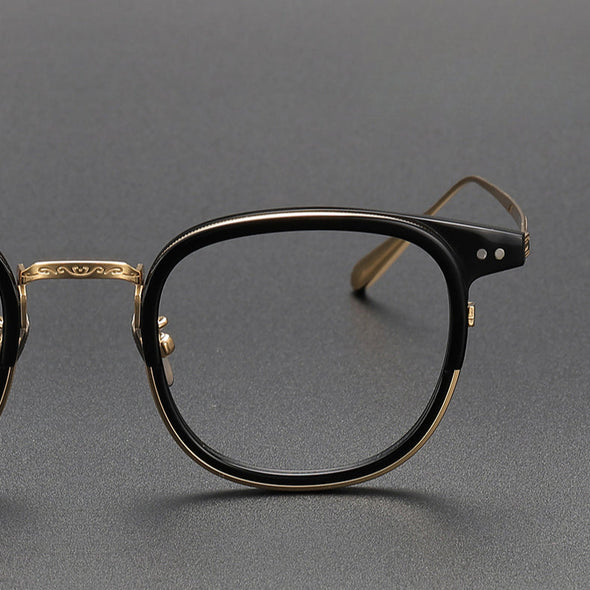 Titanium Vintage Square Eyeglasses Frames GD001