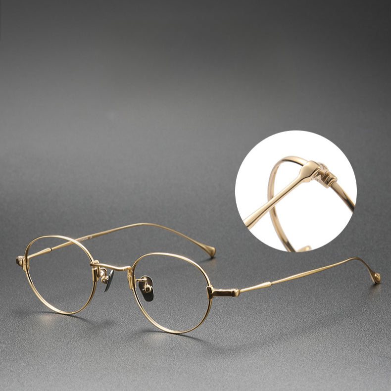 Amazon.com: Pure Titanium Retro Round Reading Glasses for