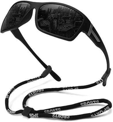 JOLLYNOVA Polarized Sports Sunglasses for Men Women Unbreakable Frame Cycling Fishing Driving