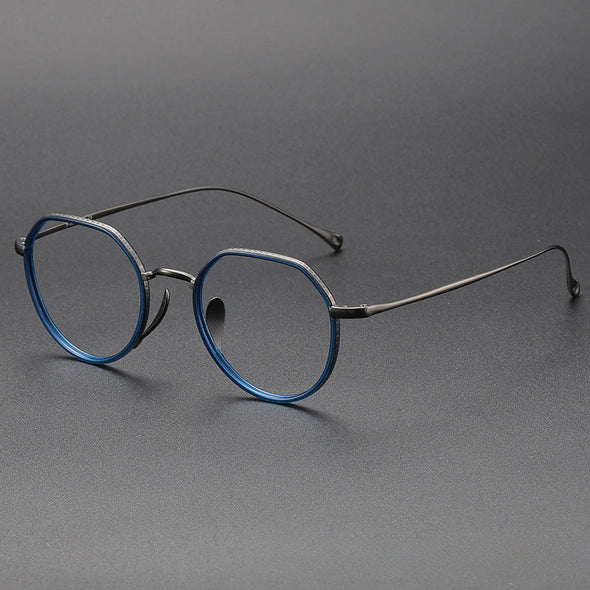 Titanium Geometric Glasses Frame  KMN7310