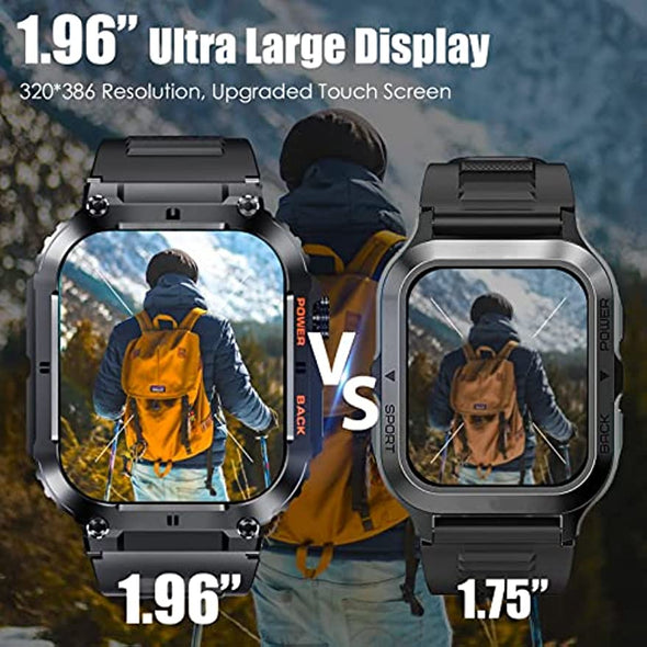 Nektom Military Smart Watches K57 Rugged Outdoor Sports Watch Fitness Tracker