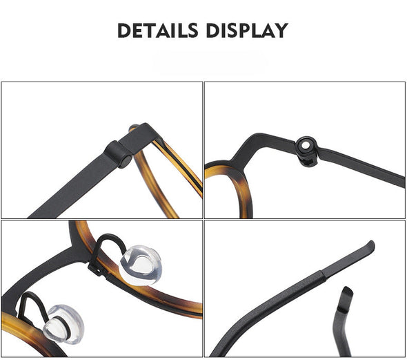 Titanium Vintage Round Eyeglasses Frames 9707