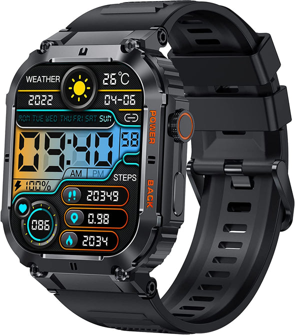 Nektom Military Smart Watches K57 Rugged Outdoor Sports Watch Fitness Tracker