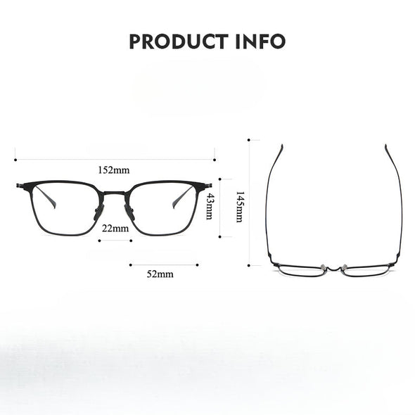 Retro Titanium Square Glasses Frame KJ-40A