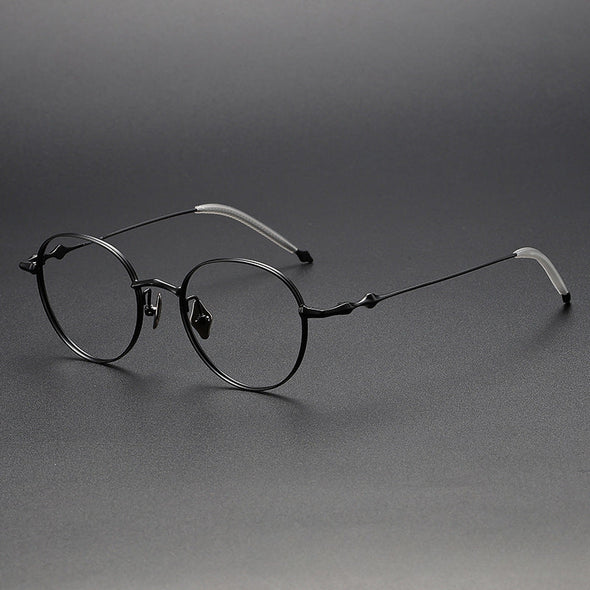Titanium Vintage Oval Eyeglasses Frames EP