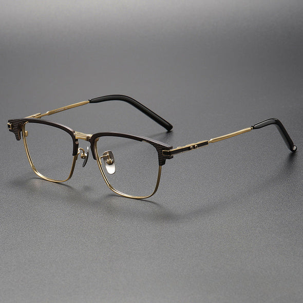 Titanium Vintage Square Eyeglasses Frames S-02T
