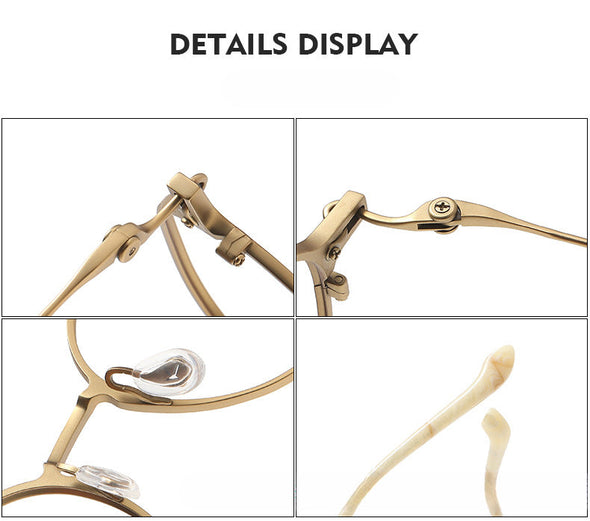Titanium Vintage Round Eyeglasses Frames 202315