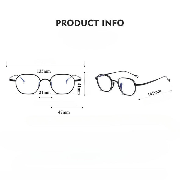 Titanium Geometric Glasses Frame KMN9917
