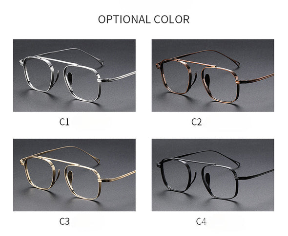 Retro Titanium Square Glasses Frame KMN9501