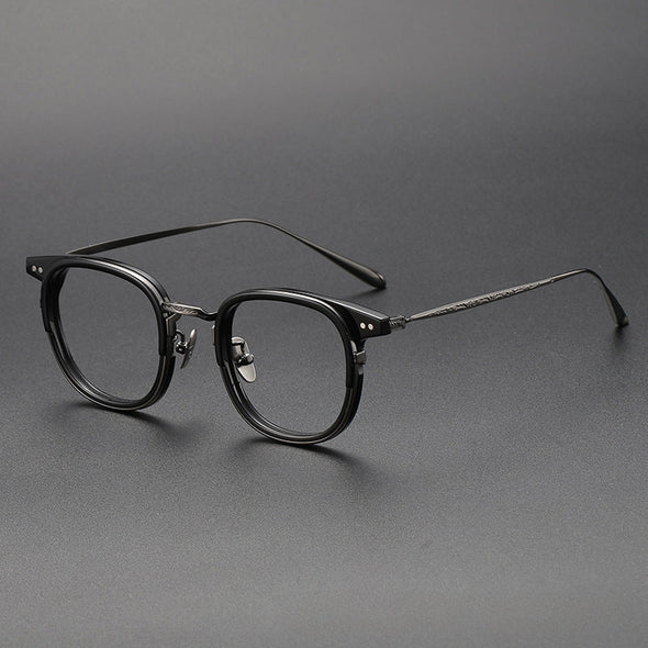 Titanium Vintage Square Eyeglasses Frames GD001
