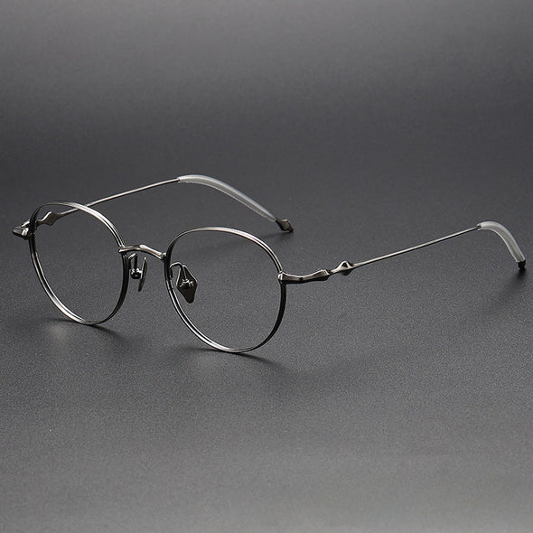 Titanium Vintage Oval Eyeglasses Frames EP