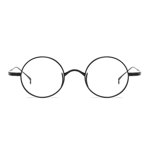 Titanium Vintage Round Eyeglasses Frames 10518R