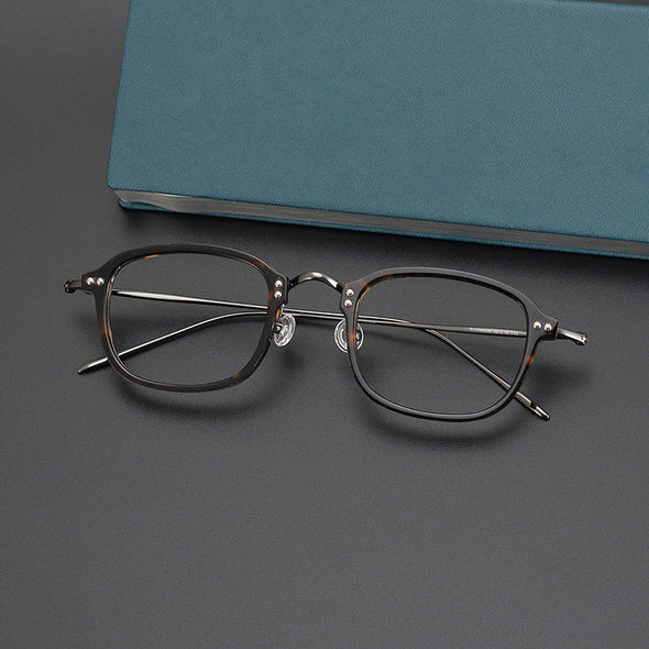 Retro Titanium Square Glasses Frame 3012