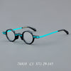 New round frame plate glasses 76818