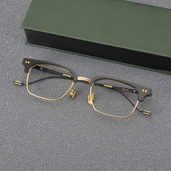 Retro Titanium Square Glasses Frame 0349