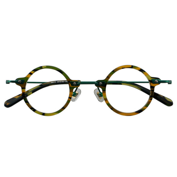 New small round frame plate glasses 5813