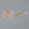 New round frame plate glasses 76818