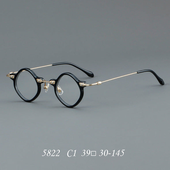 Diamond Frame Plate Glasses Retro Eye Frame Metal Flat 5822