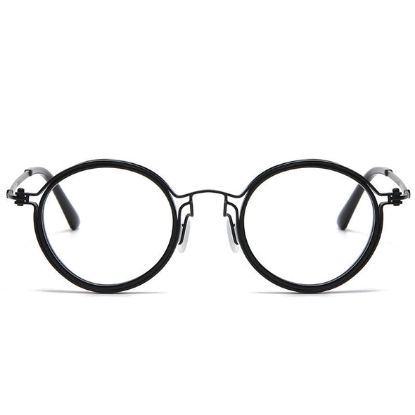 Titanium Vintage Round Eyeglasses Frames XFS9638