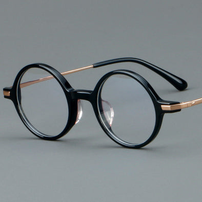 New round frame plate glasses 96008