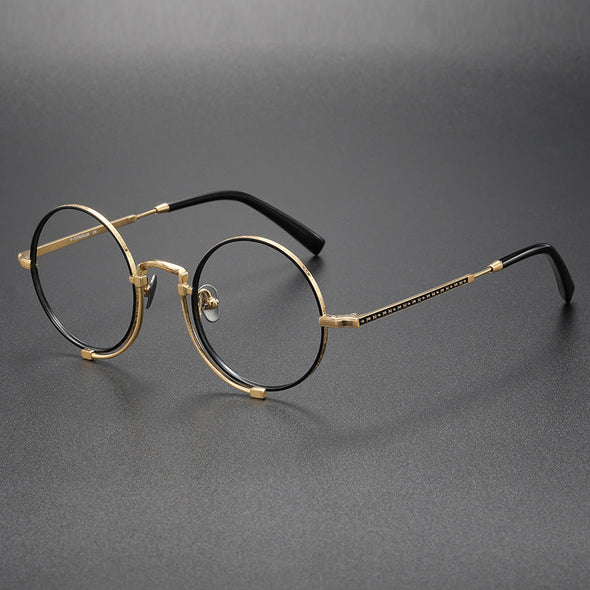 Titanium Vintage Round Eyeglasses Frames 1013H