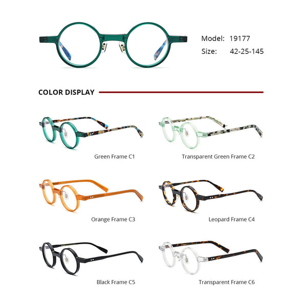 Cob Vintage Round Acetate Glasses Frame