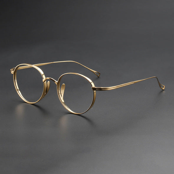 Titanium Vintage Oval Glasses Frame 10518