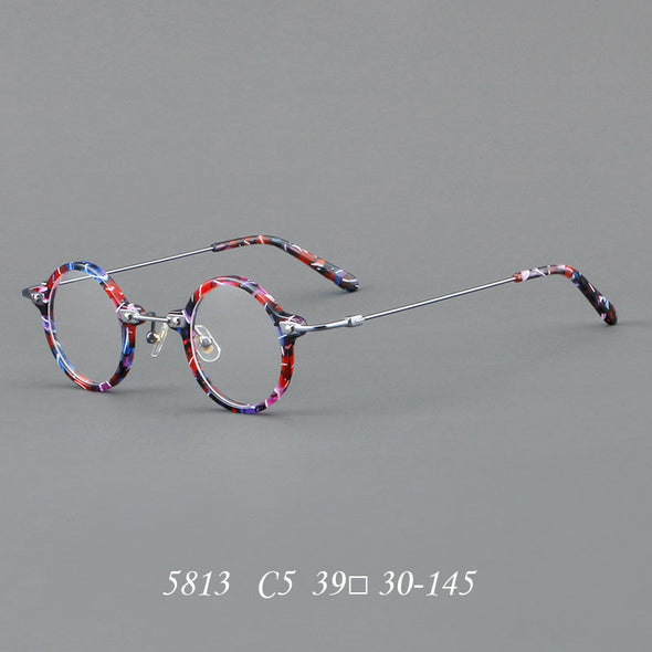 New small round frame plate glasses 5813