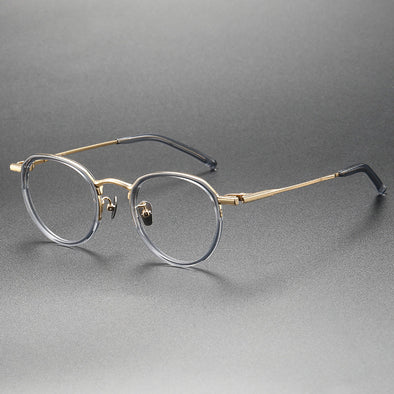 Titanium Vintage Oval Eyeglasses Frames M43