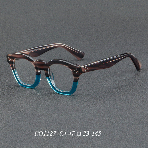 Plate glasses retro frames thick materials 1127