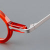 New round frame plate glasses 76818