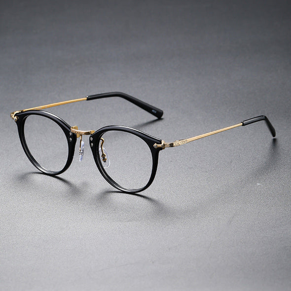 Retro Full Rim Titanium Oval Glasses Frame GMS805