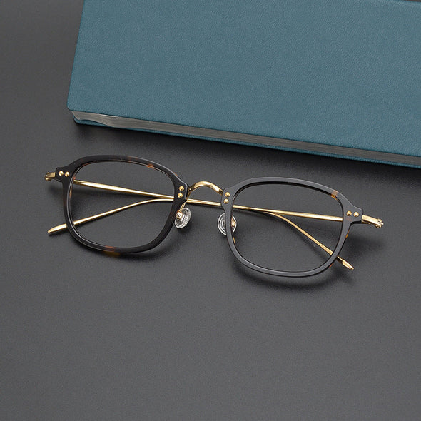 Retro Titanium Square Glasses Frame 3012