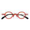 New round frame plate glasses 76818