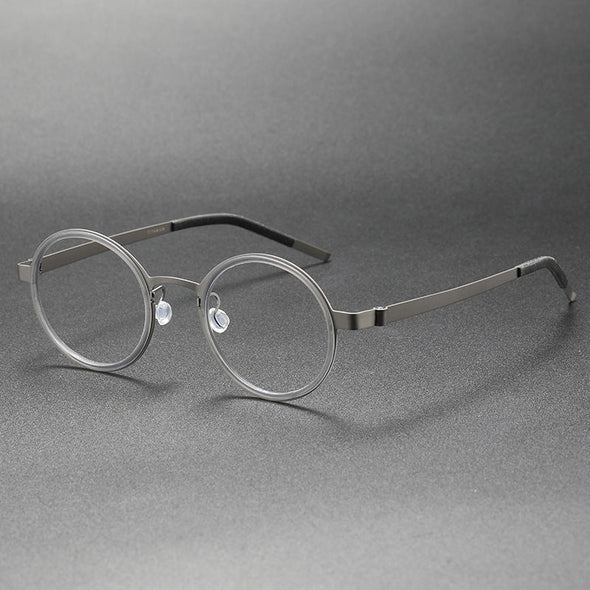 Titanium Vintage Round Eyeglasses Frames 9707