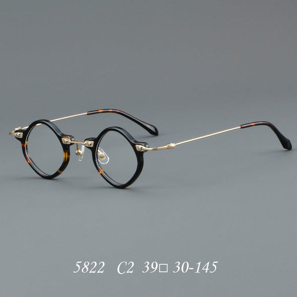 Diamond Frame Plate Glasses Retro Eye Frame Metal Flat 5822