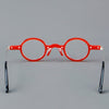 New round frame plate glasses 76818