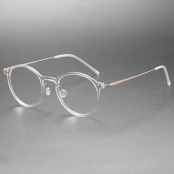 Titanium Round Glasses Frame 6541