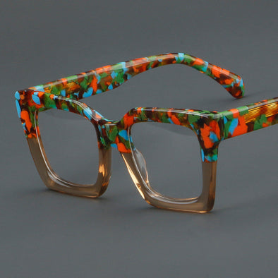 Thick plate glasses retro frames 882285