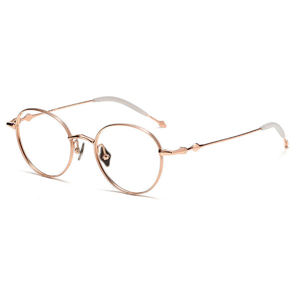 Titanium Vintage Oval Eyeglasses Frames EP