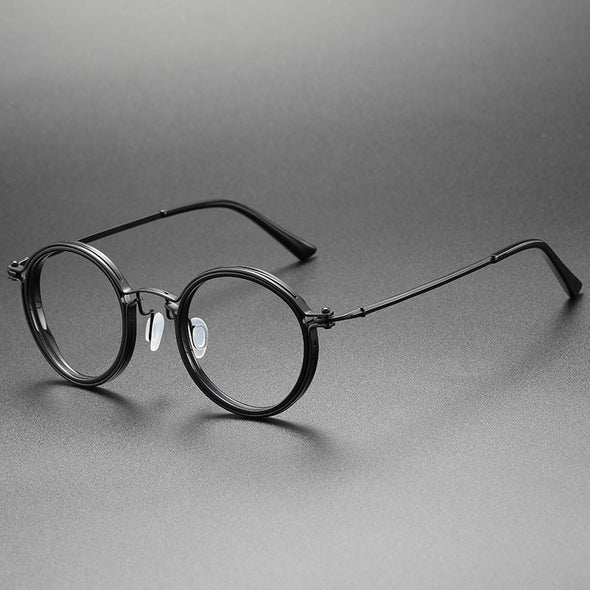 Titanium Vintage Round Eyeglasses Frames XFS9638
