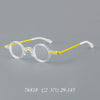 New round frame plate glasses 76818