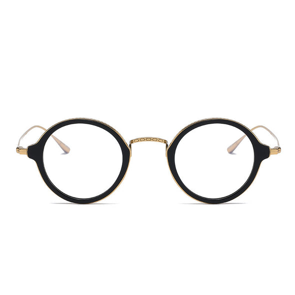 Titanium Vintage Round Eyeglasses Frames KMN1110 KMN1111