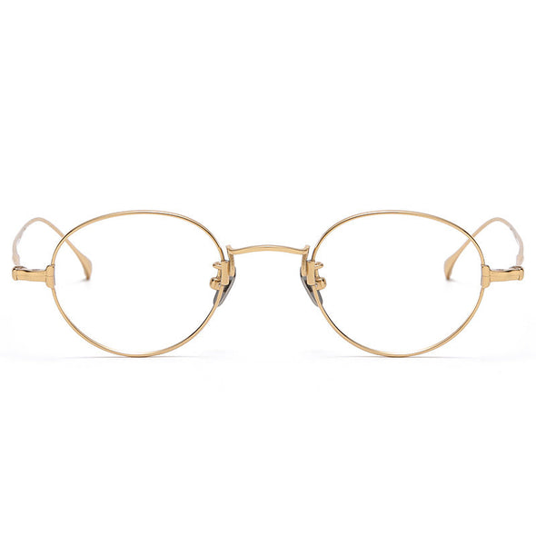 Titanium Vintage Oval Eyeglasses Frames KMN53